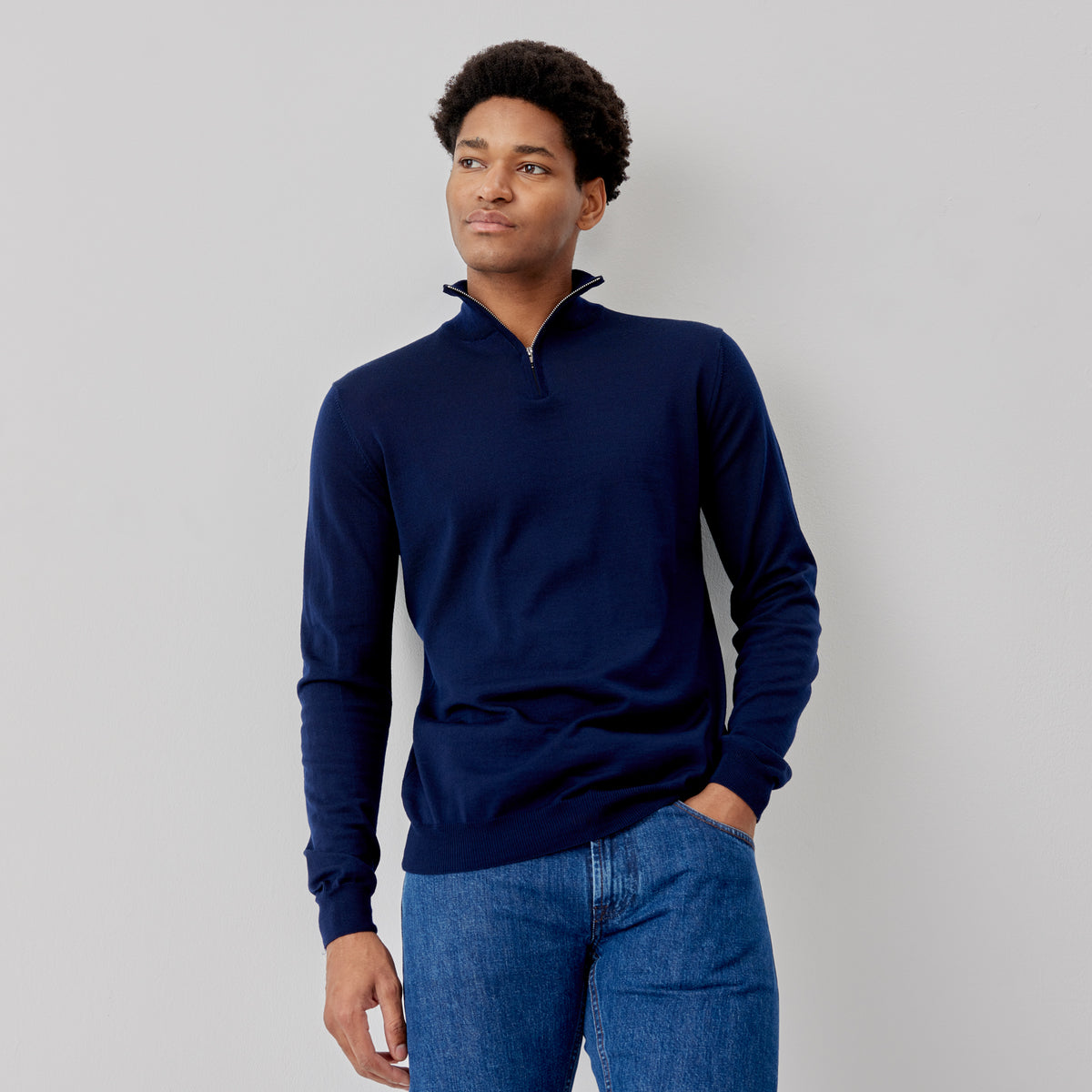 Quarter zip jumper discount mens