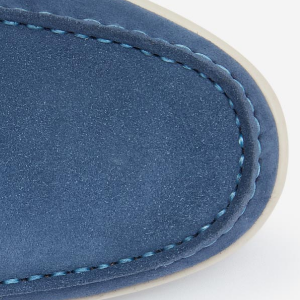 Closeup of Tonal moccasin stitching