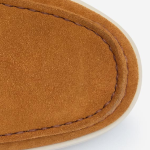 Closeup of Tonal moccasin stitching