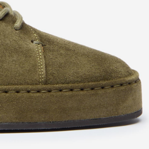 Closeup of Suede wrapped midsole