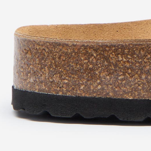 Closeup of Molded cork midsole