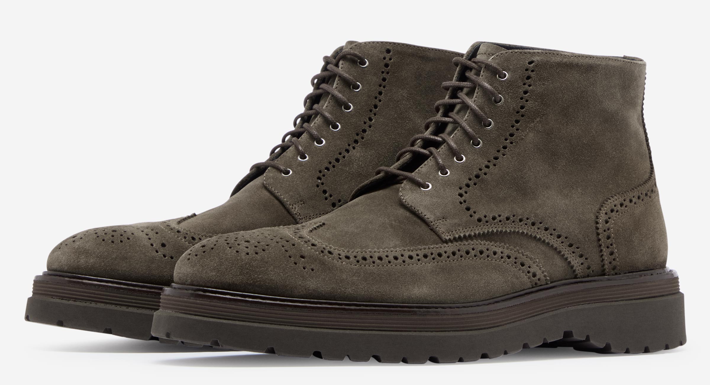 Arneva Grey Brogue Boots Men s Boots Oliver Sweeney