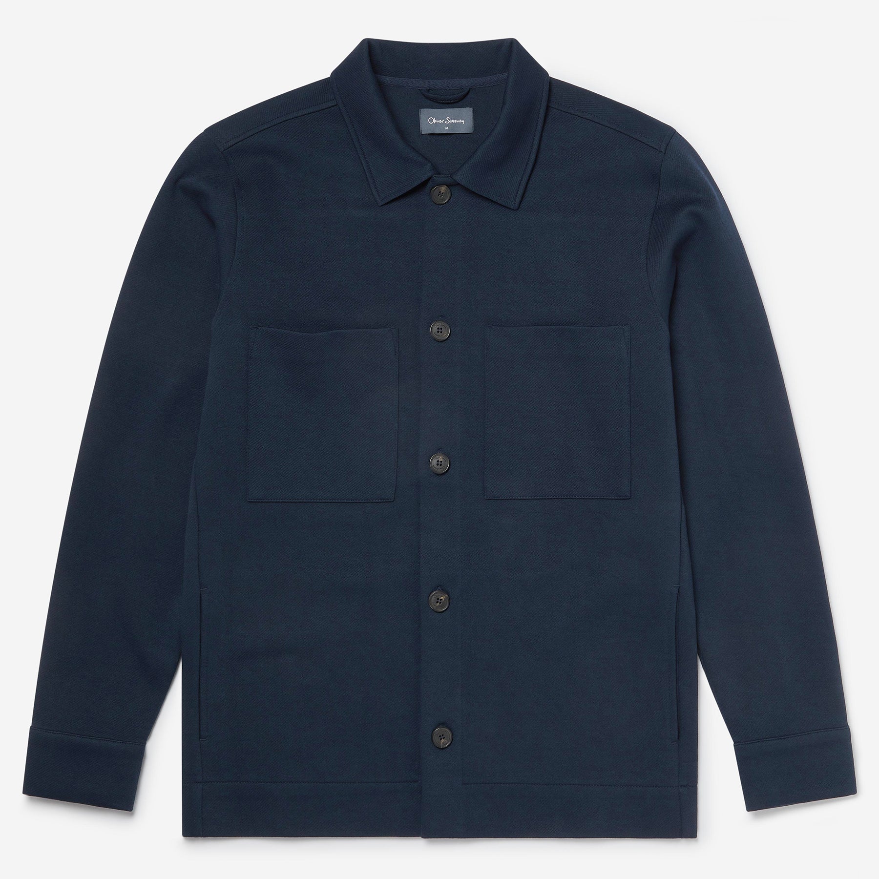 Athea Navy Jersey Overshirt | Men's Shirts | Oliver Sweeney