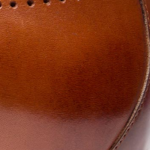 Closeup of Antiqued leather upper