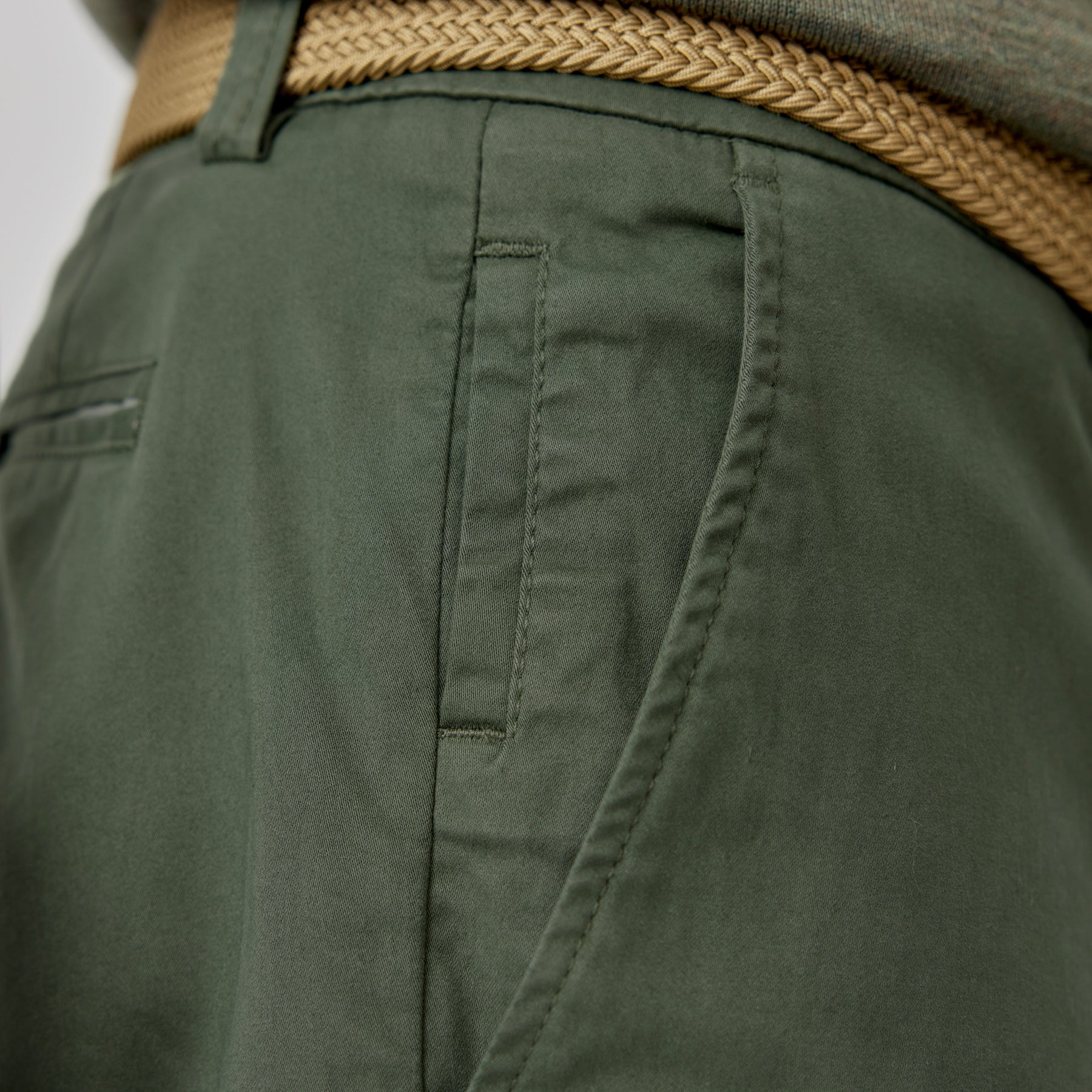 AspennigeriaShops - Olive Green - Men's chino pants in linen and