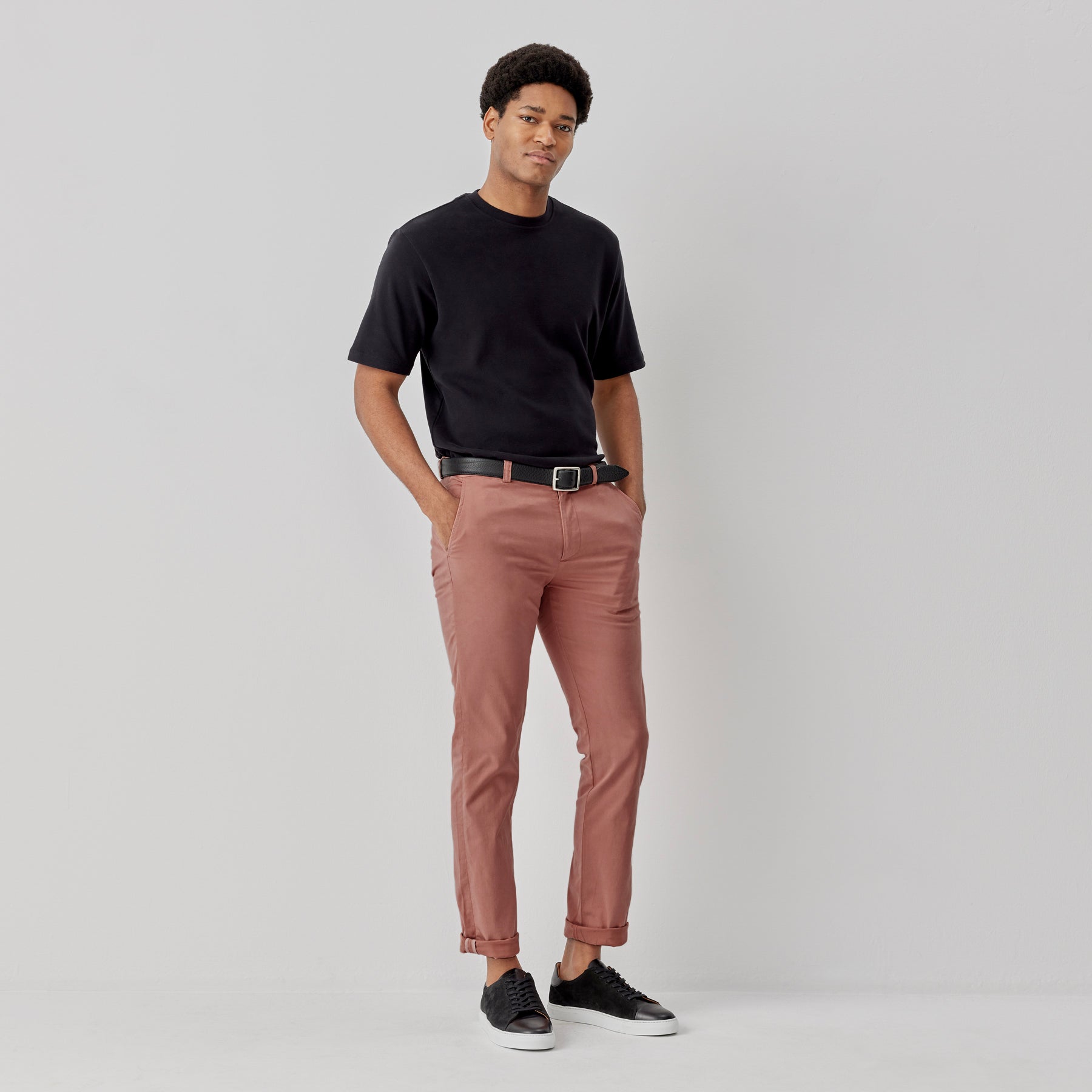 Pink hot sale chinos mens