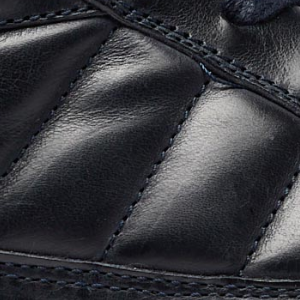 Closeup of Padded calf leather upper