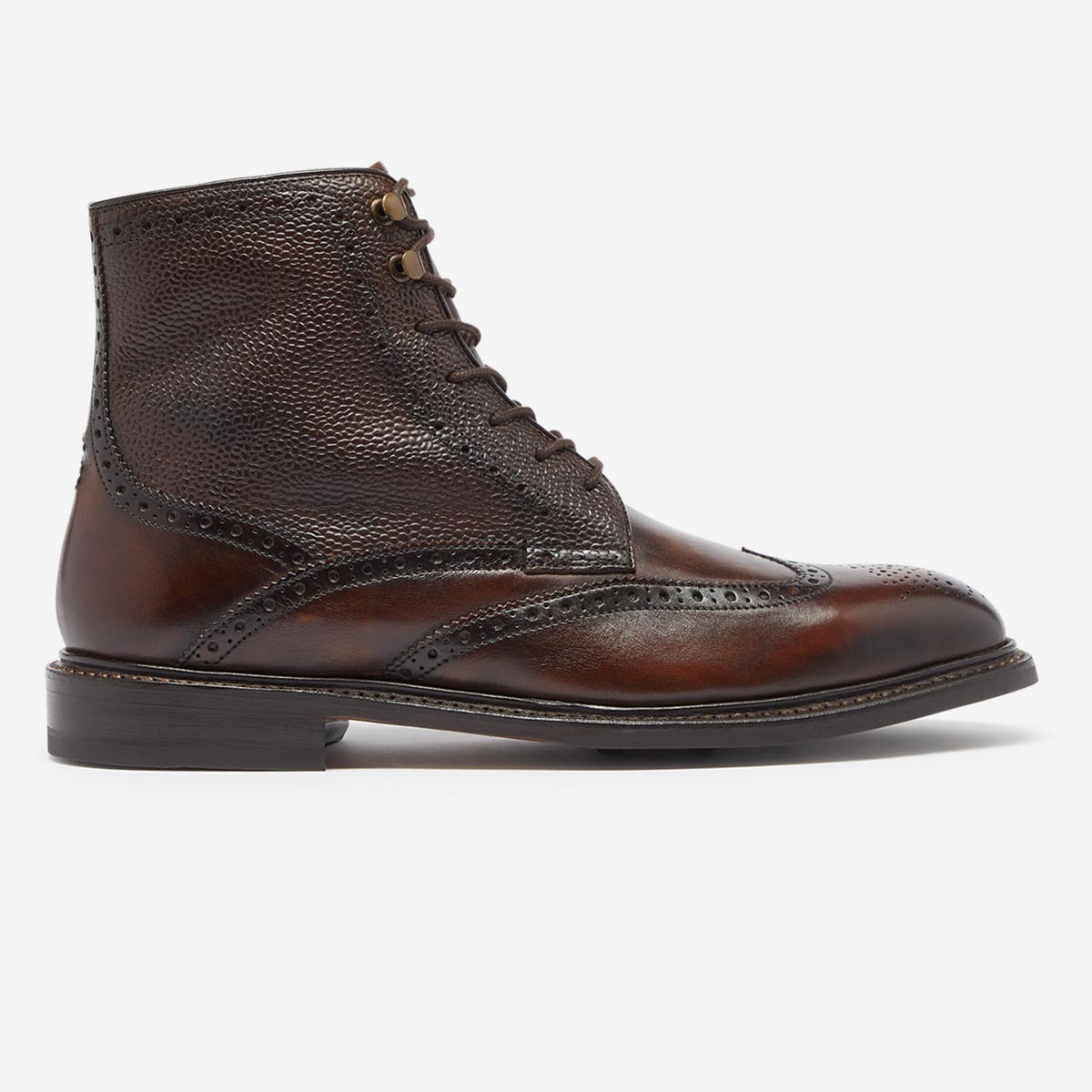 Dark brown brogue on sale boots