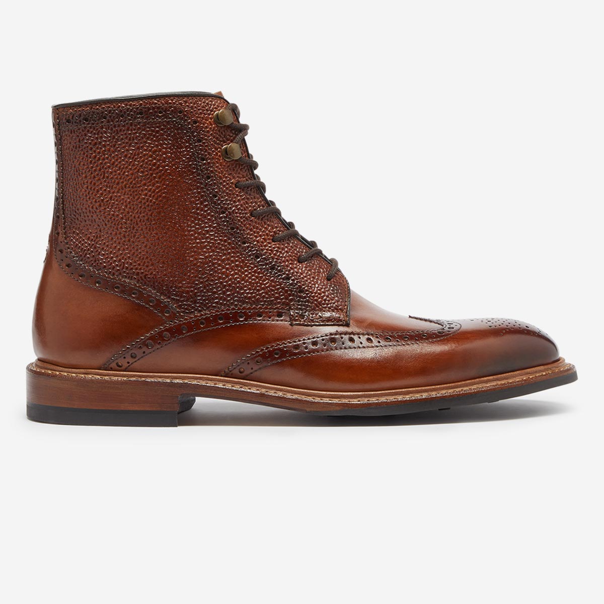 Blackwater Dark Tan Brogue Boots | Men's Boots | Oliver Sweeney