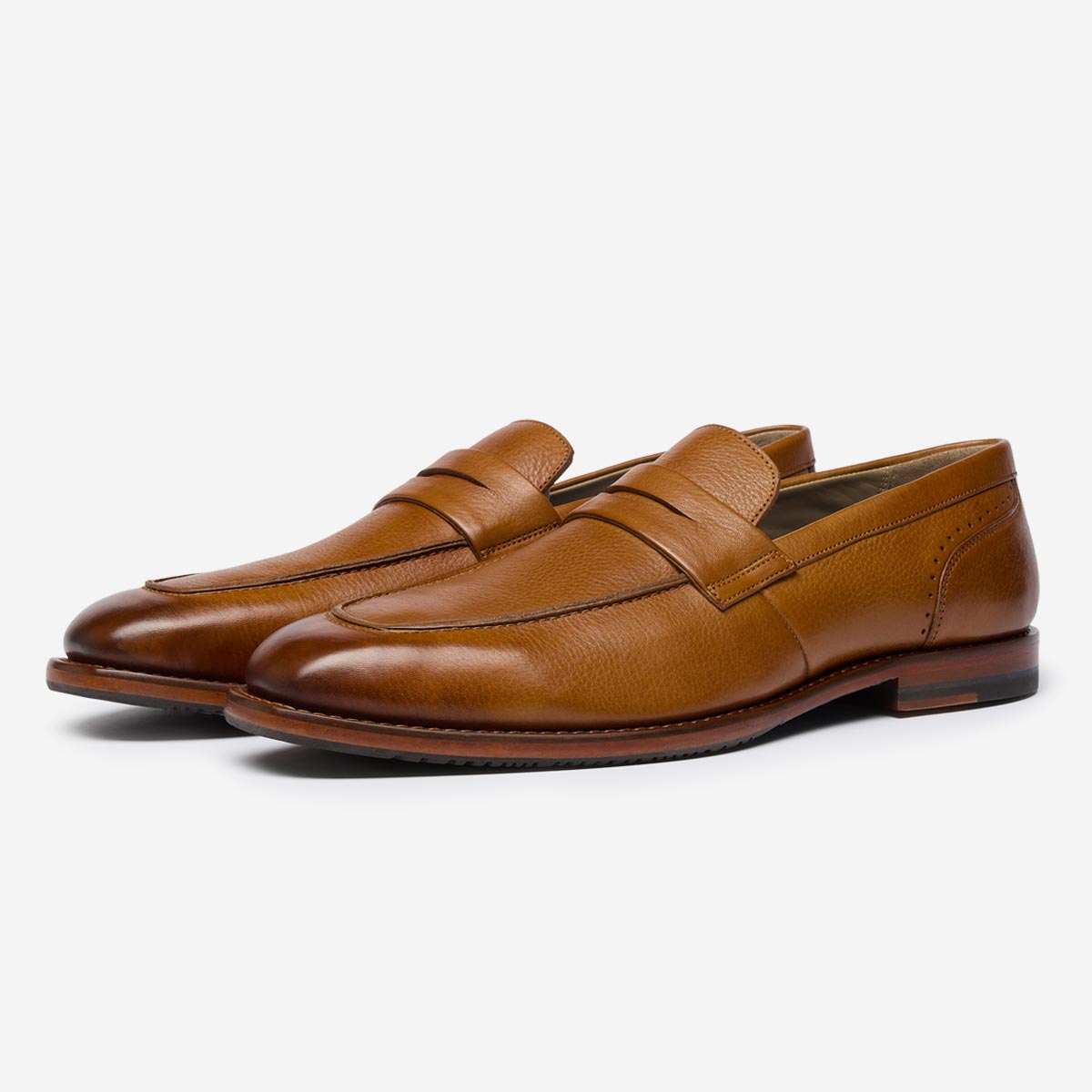 Tan penny loafers on sale