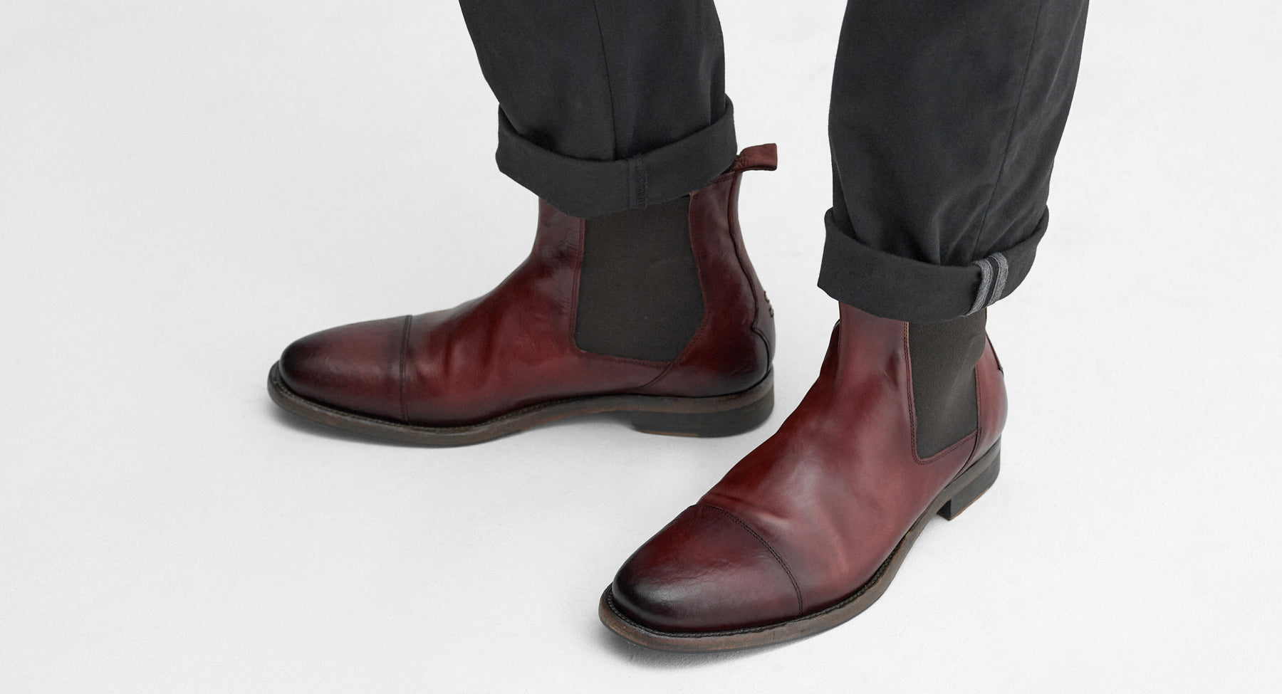 Dark best sale burgundy boots