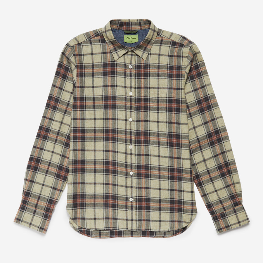 Censo Stone Check Shirt | Oliver Sweeney