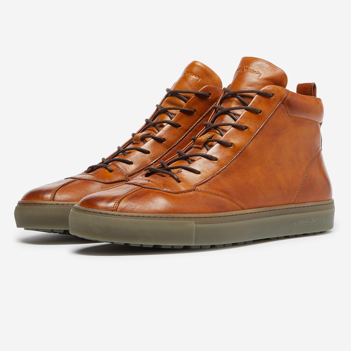 Defeza Tan Retro Trainers | Men's Trainers | Oliver Sweeney