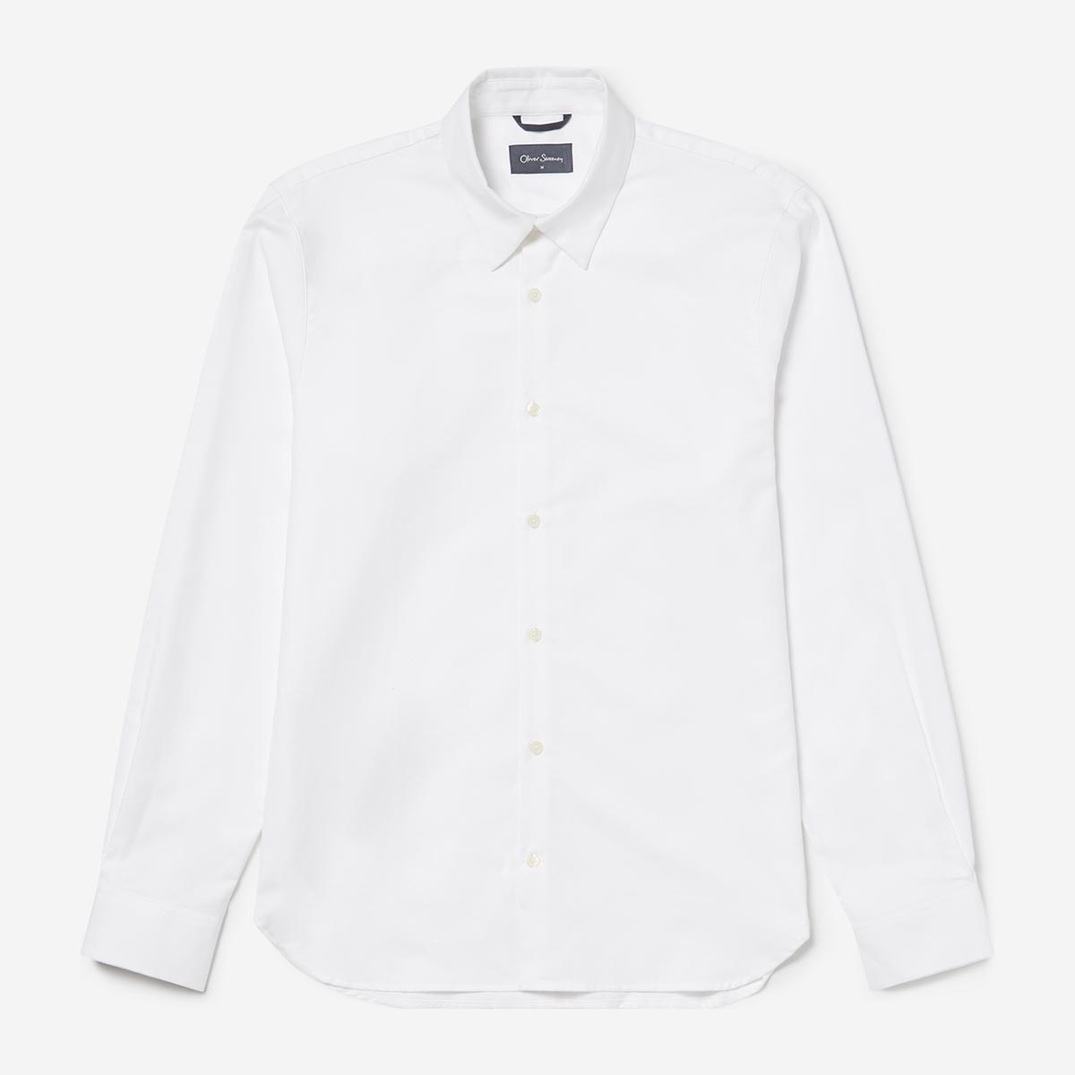 Dunmore White Cotton Shirt | Men's Shirts | Oliver Sweeney