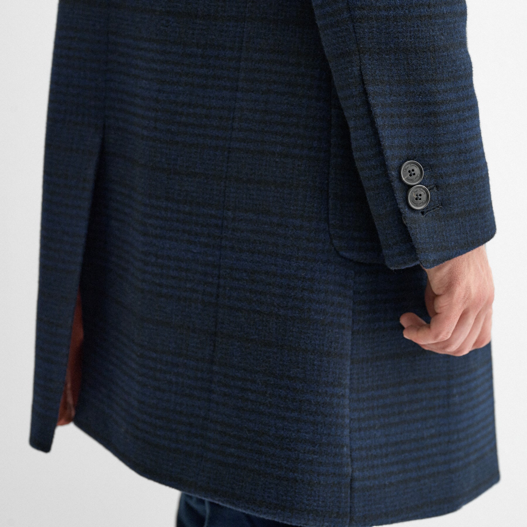 Check wool coat mens best sale