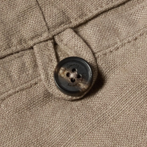 Closeup of Branded Horn Buttons