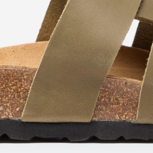 Closeup of Molded cork midsole