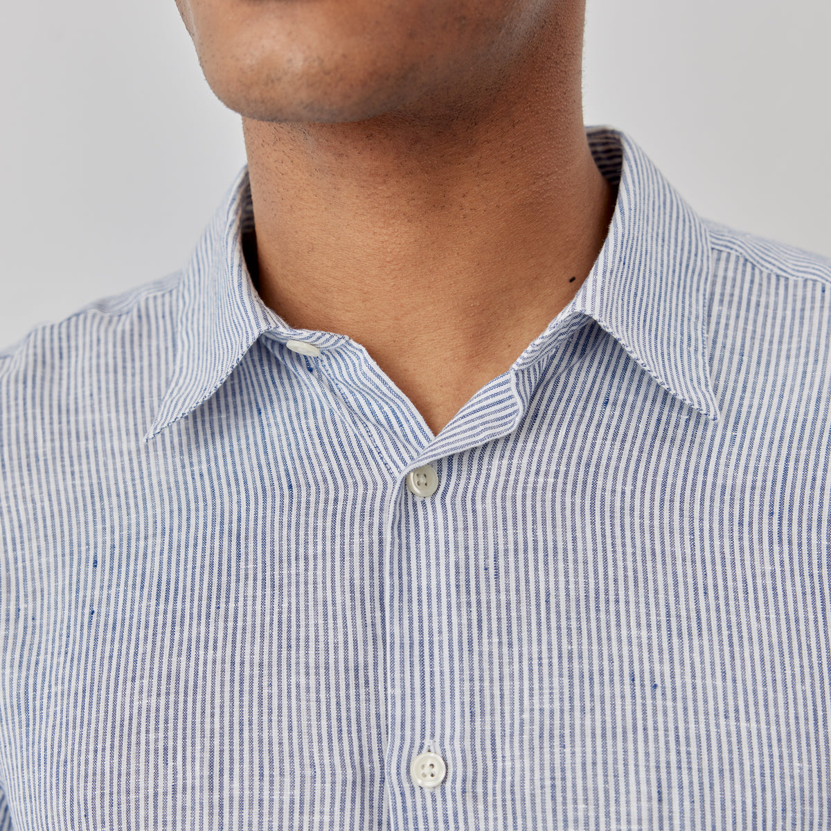 Hawkesworth Blue/White | Men's Linen Shirt | Men's Shirts | Oliver Sweeney