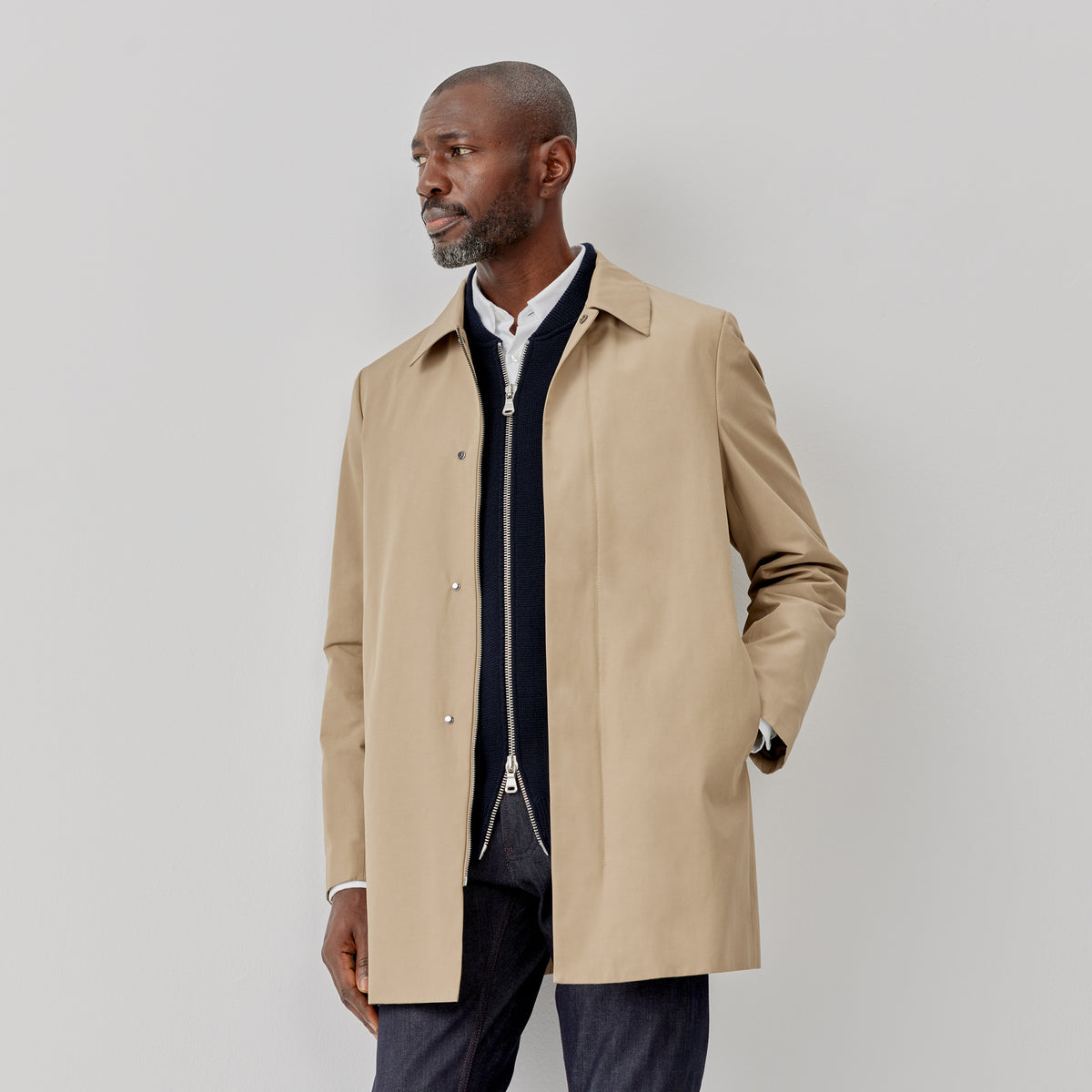 Huntingfield Stone Mac | Men's Coats & Jackets | Oliver Sweeney