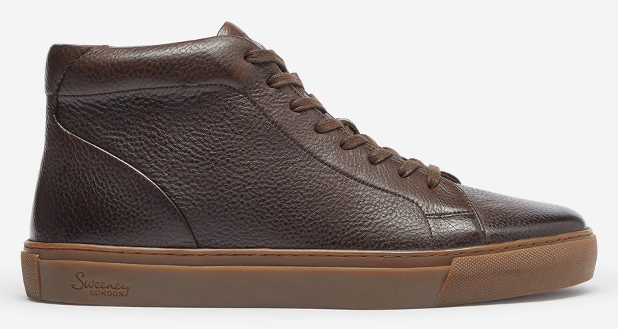 Laxey Brown Leather Trainers | Men's Trainers | Oliver Sweeney