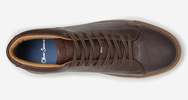 Laxey Brown Leather Trainers | Men's Trainers | Oliver Sweeney