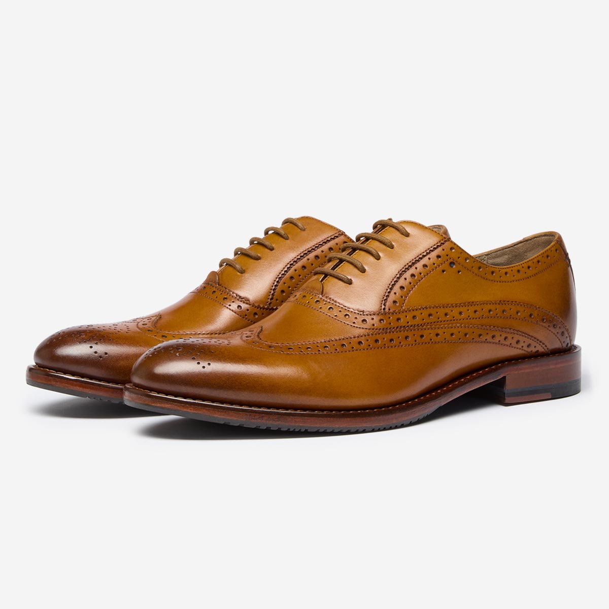 Ledwell Light Tan Oxford Brogues | Men's Shoes | Oliver Sweeney