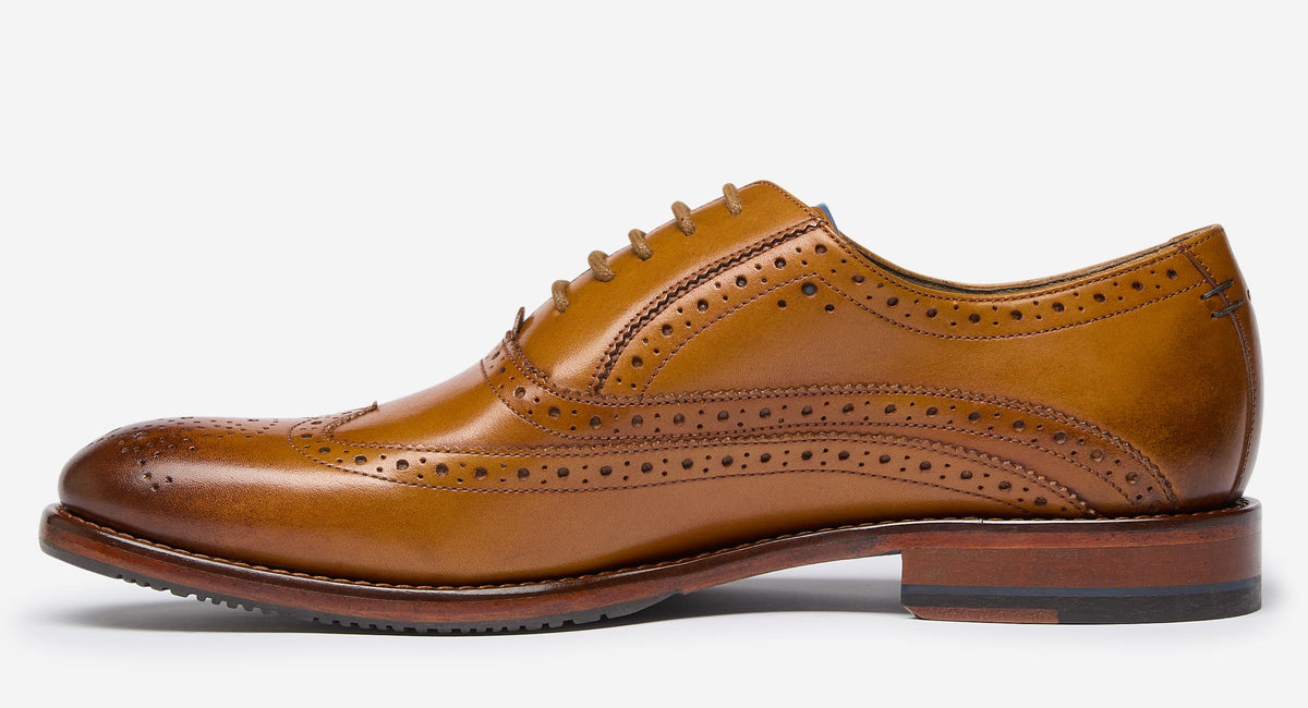 Ledwell Light Tan Oxford Brogues | Men's Shoes | Oliver Sweeney