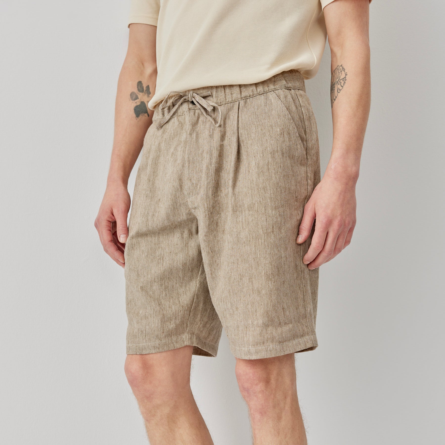 Mens linen shorts next best sale