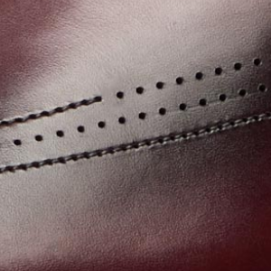 Closeup of Perforated stitch detail