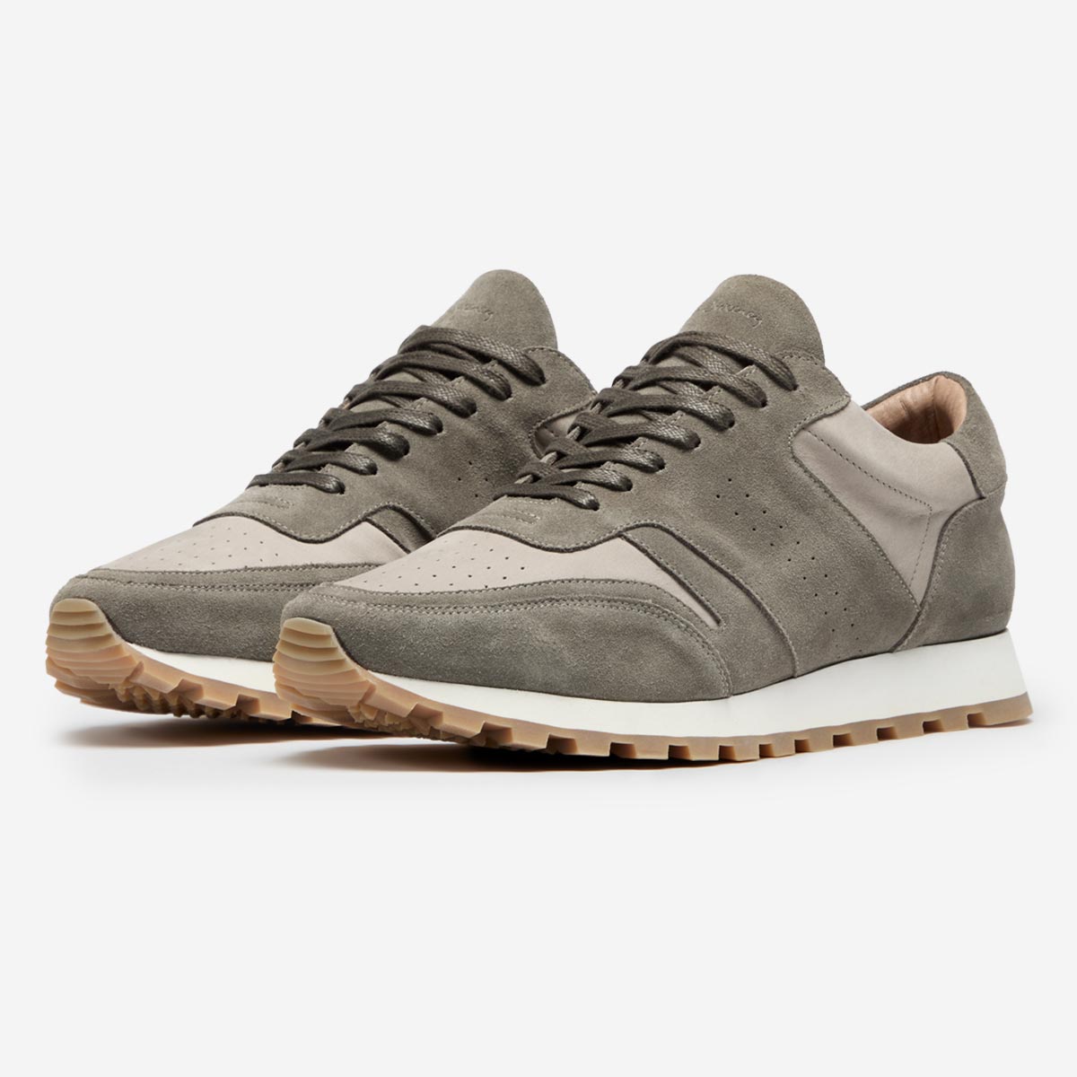 Orjais Khaki Suede Trainers | Men's Trainers | Oliver Sweeney