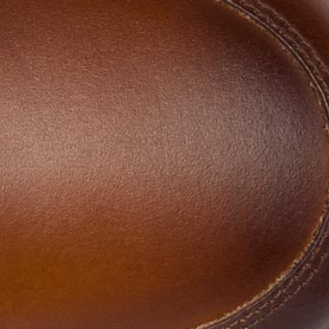 Closeup of Antiqued calf leather upper