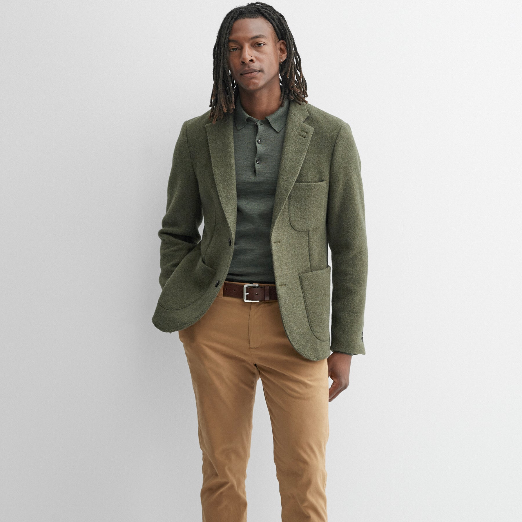 Khaki blazer mens hot sale