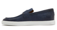 Beadnell Navy | Leather Slip-on Trainer | Men's Shoes | Oliver Sweeney