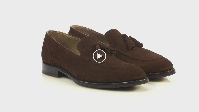 Plumtree Chocolate | Men's Suede Loafers | Oliver Sweeney