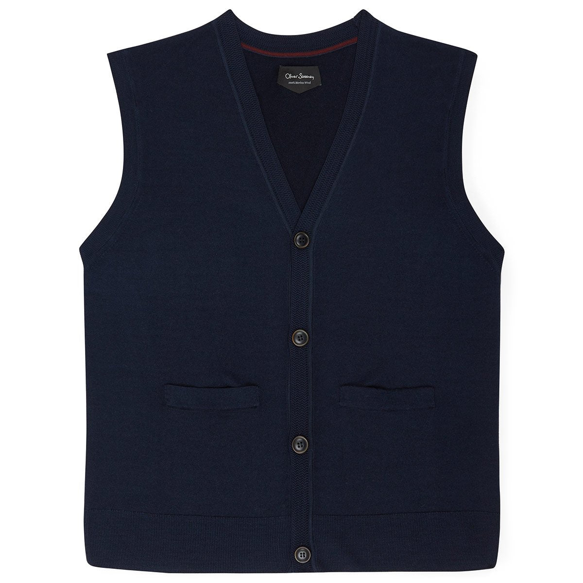 Men's Designer Mabe Navy Casual Knitwear | Oliver Sweeney