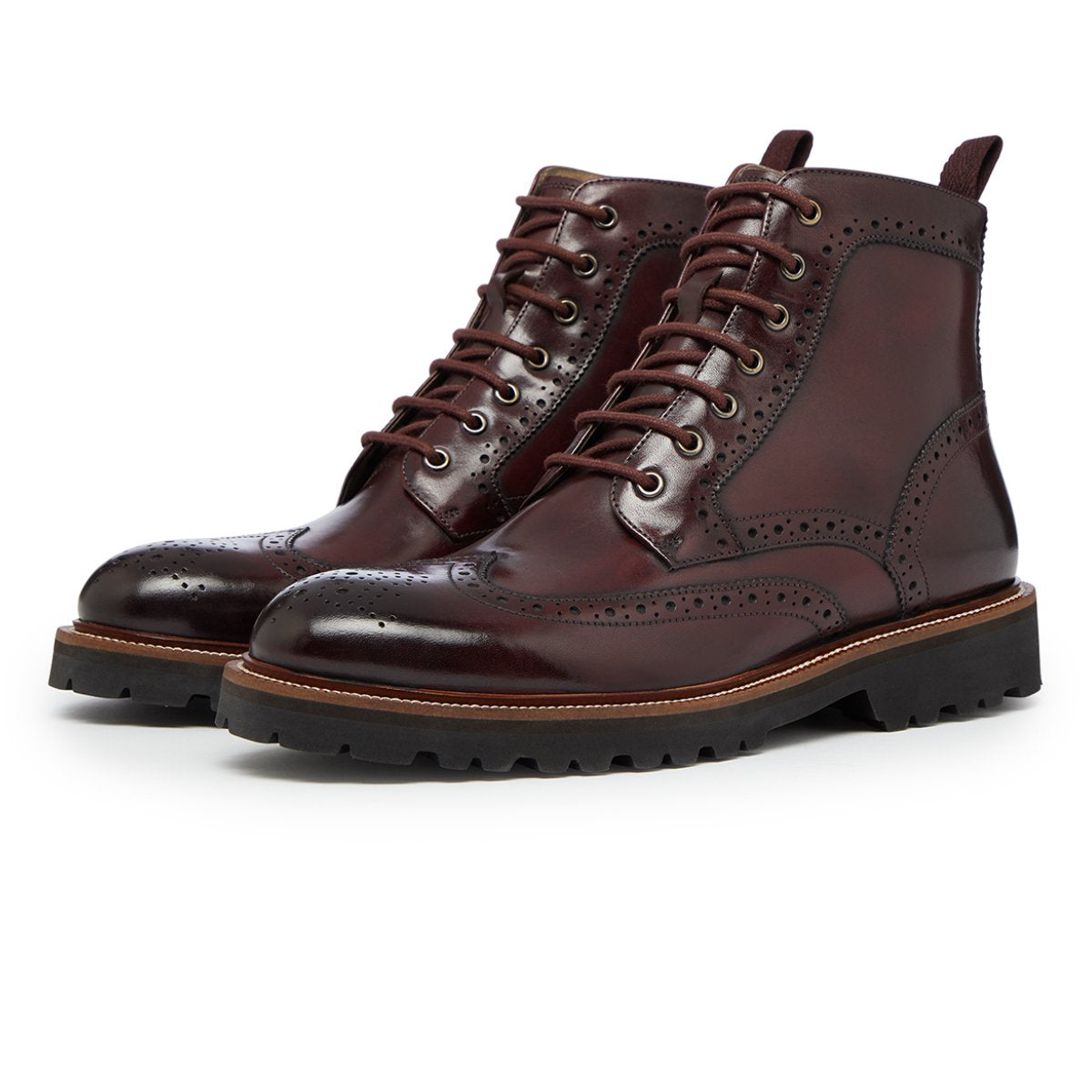 Milbrook Burgundy Brogue Boot | Oliver Sweeney