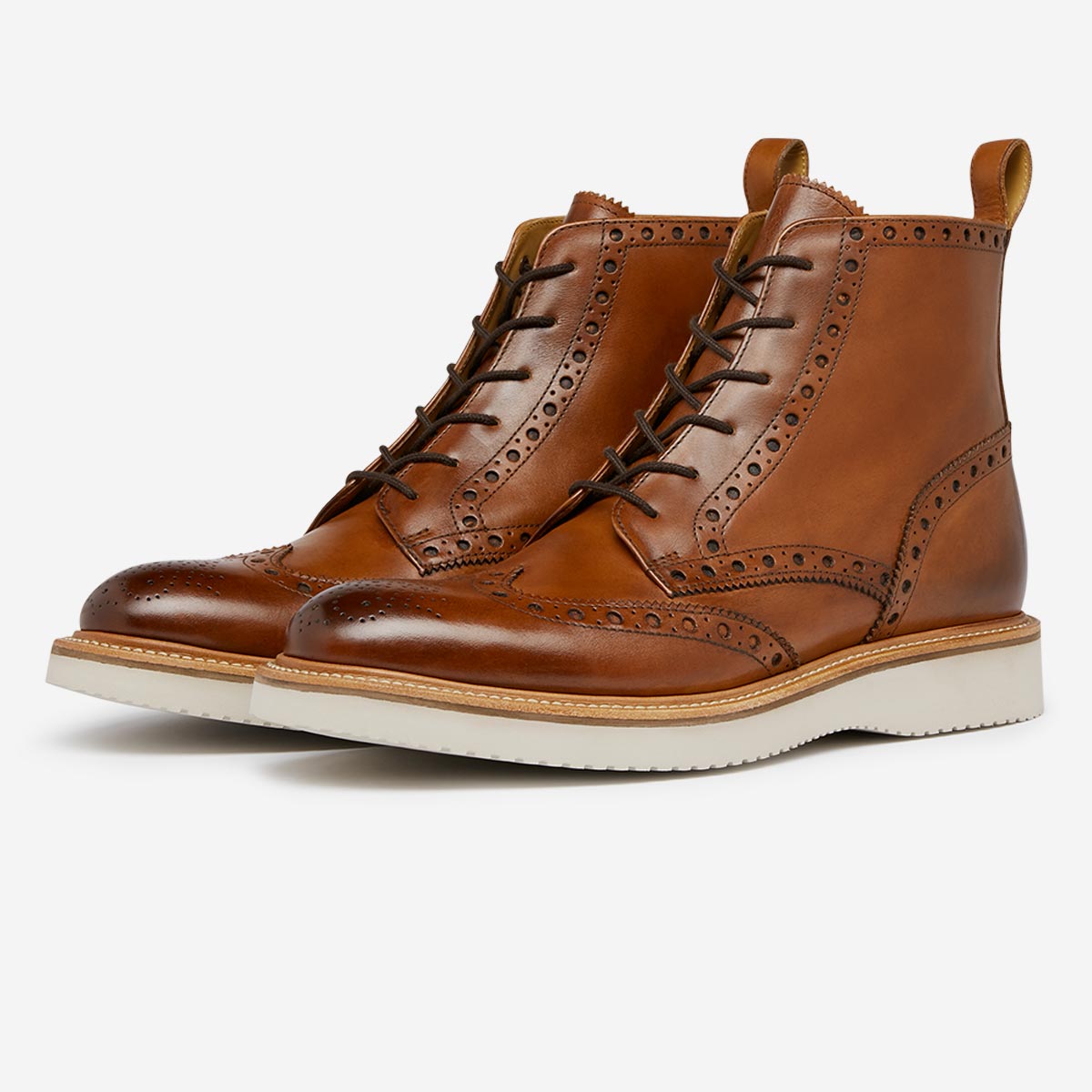 Light tan sales brogue boots