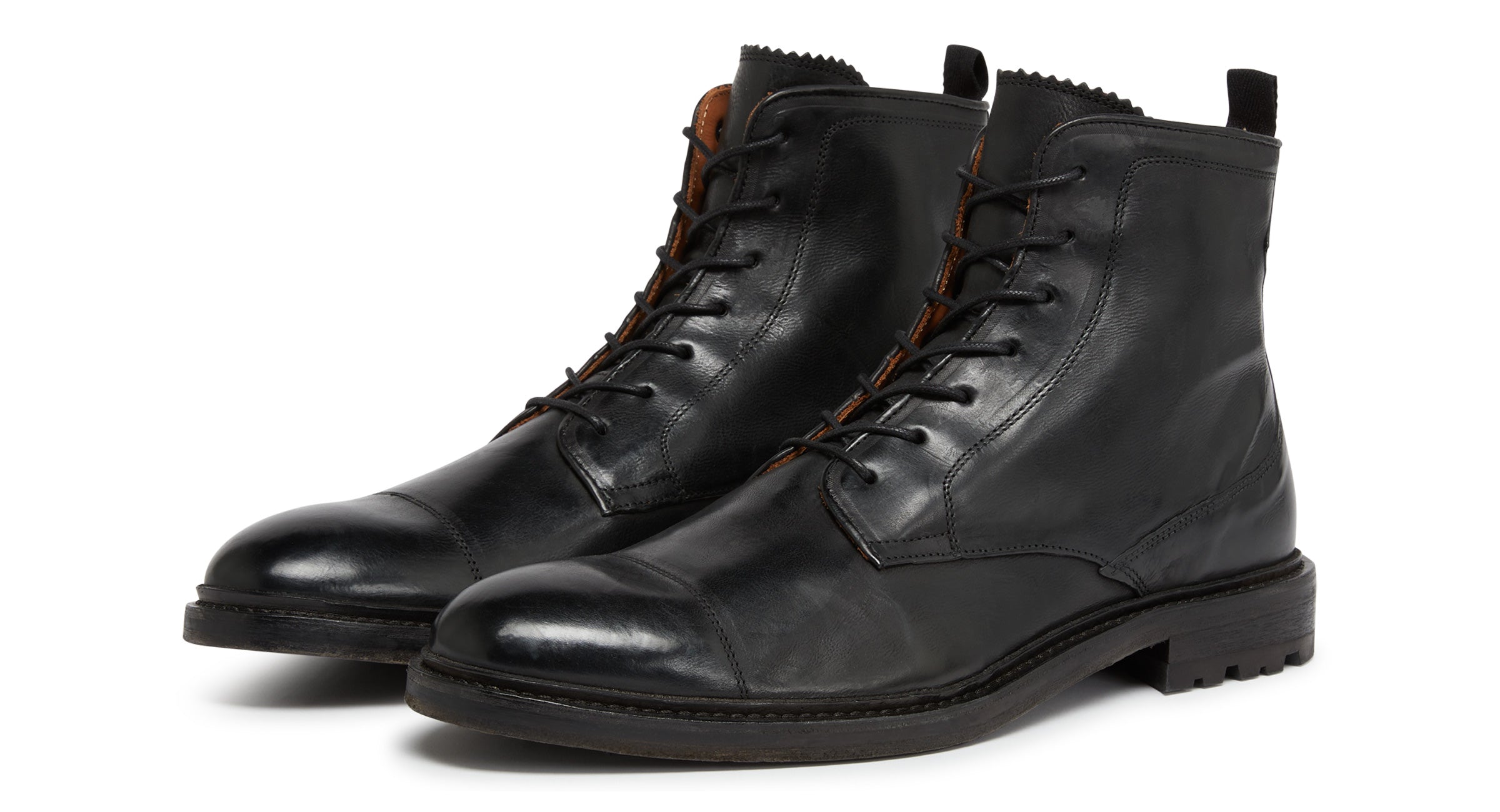 Black derby boots hotsell