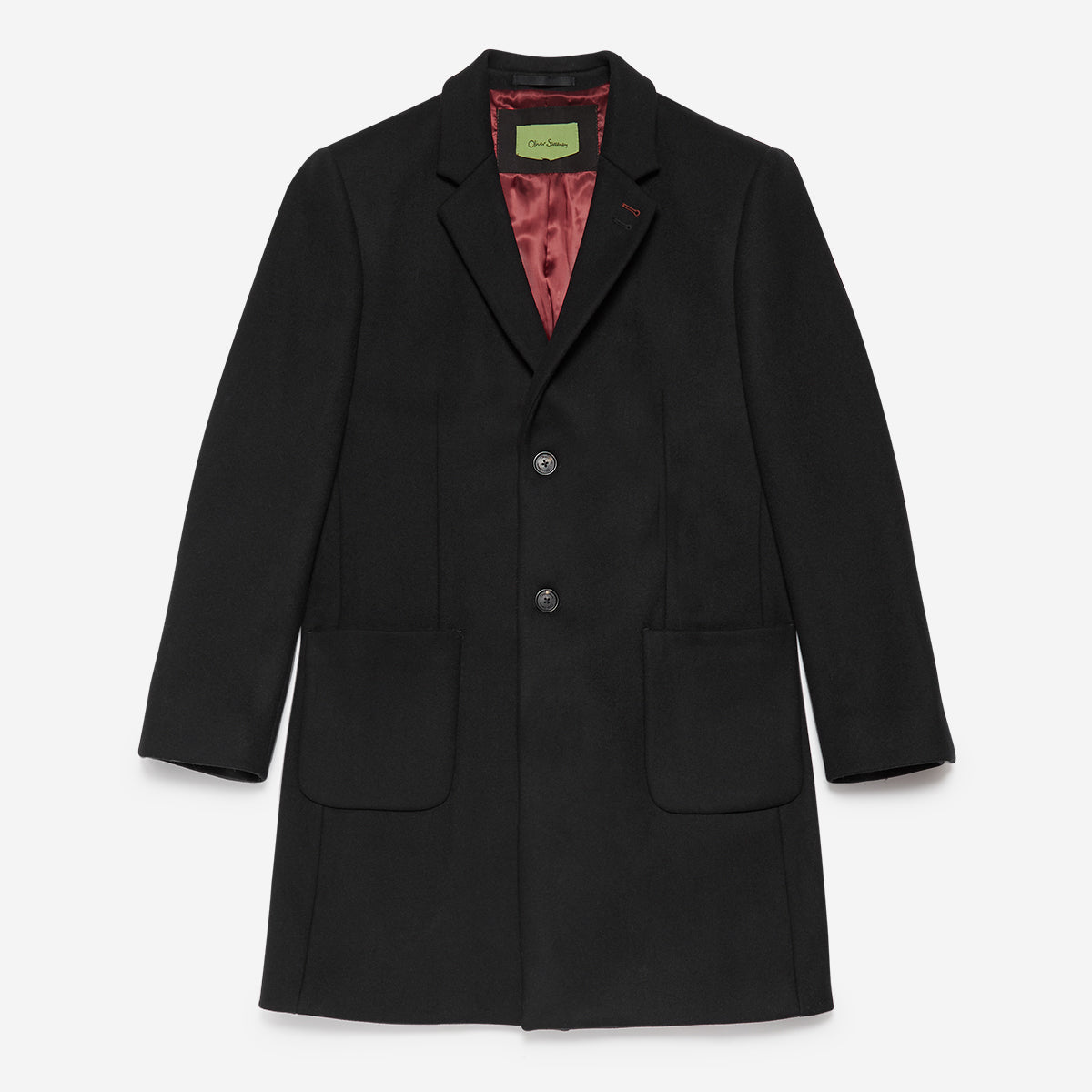 Black coat with red patch sale