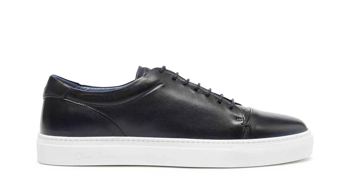 Grandola Dark Navy | Leather Trainer | Men's Trainers | Oliver Sweeney