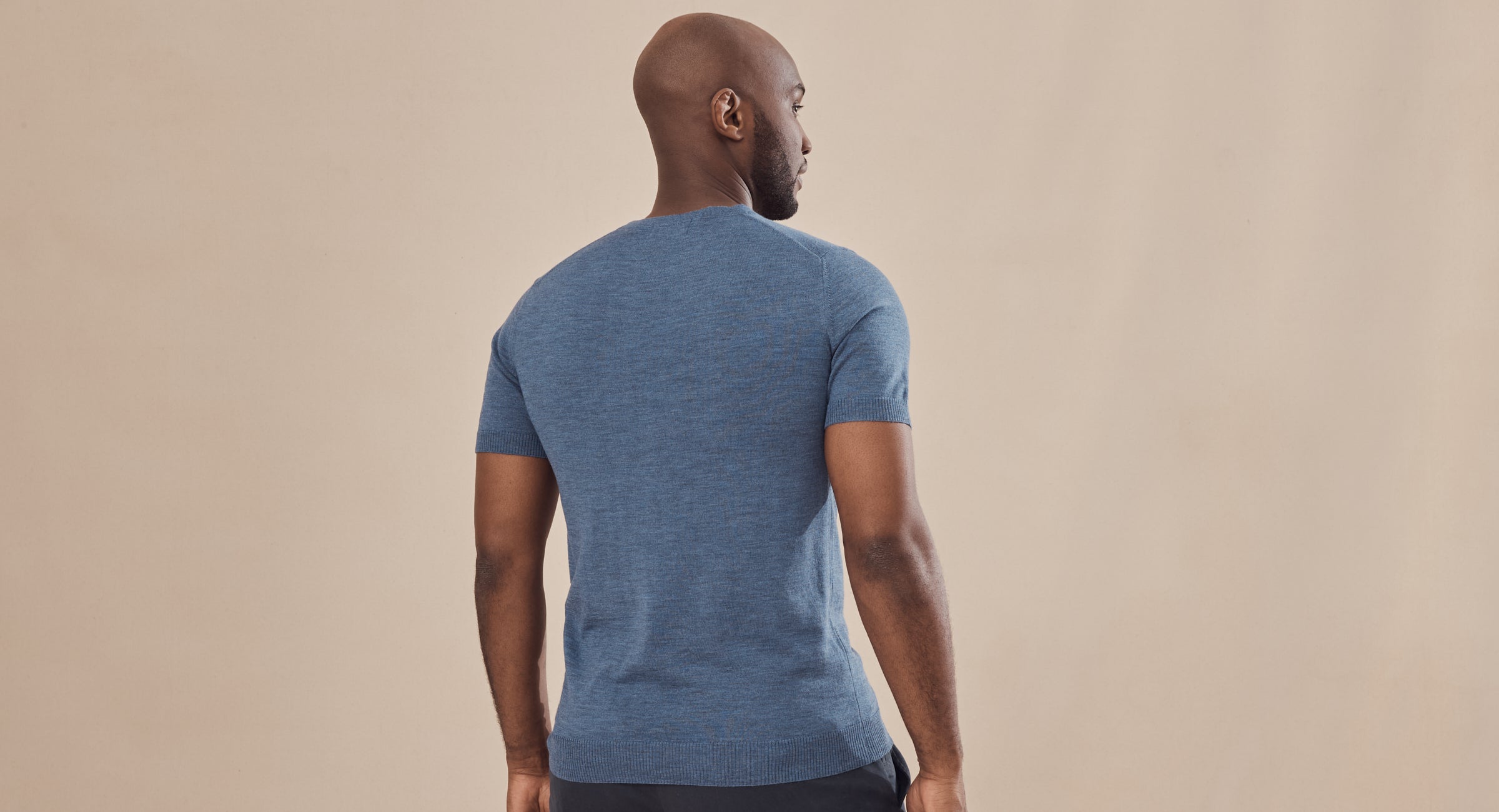 Harty Denim | Merino Wool T-Shirt | Men's T-Shirts | Oliver Sweeney