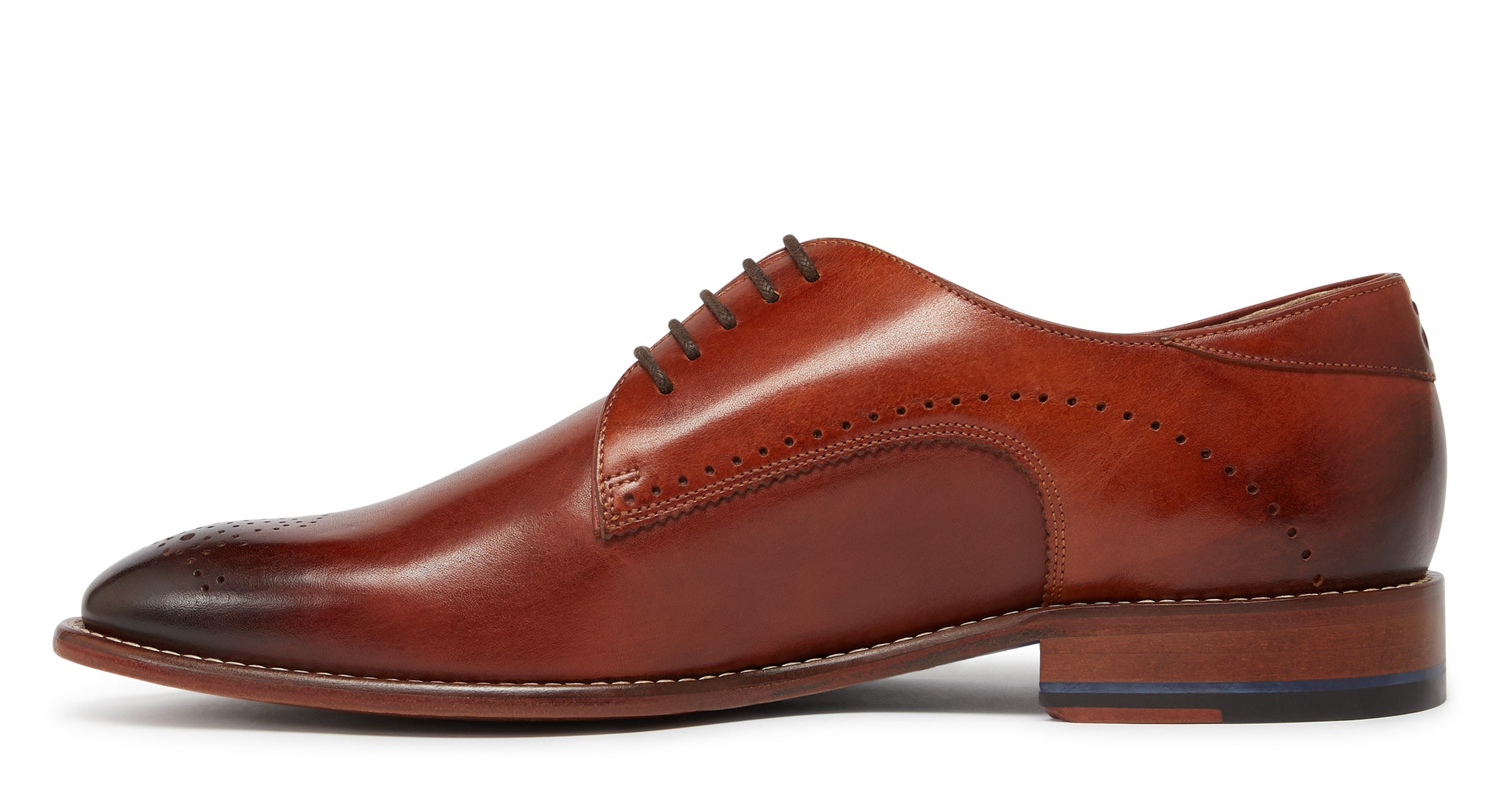 Mens tan clearance leather derby shoes