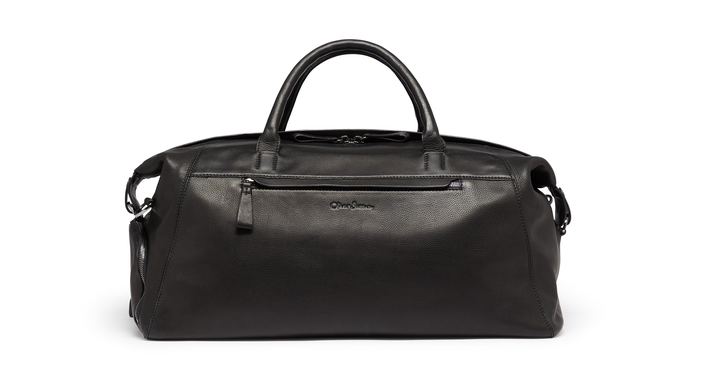 Kella Black Leather Holdall Men s Bags Cases Oliver Sweeney