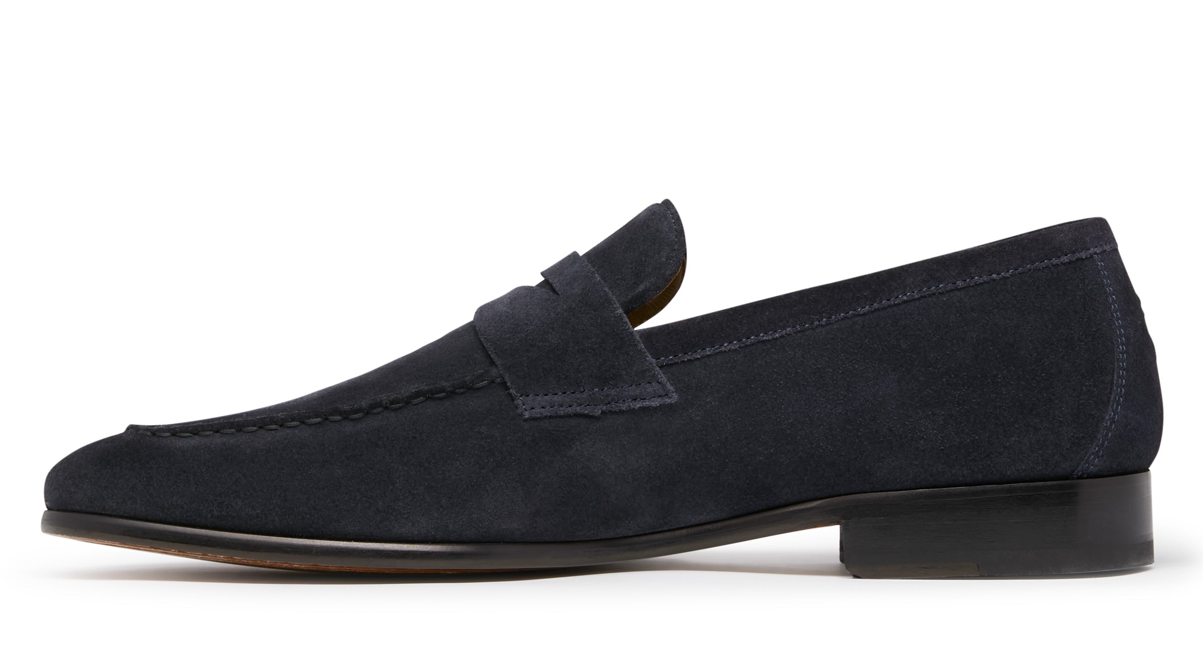 Mens suede sale loafers navy