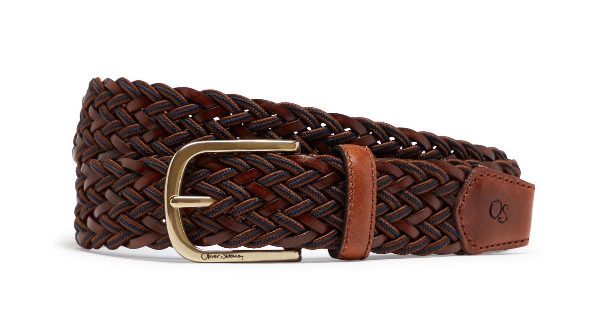 Mens leather woven belts sale