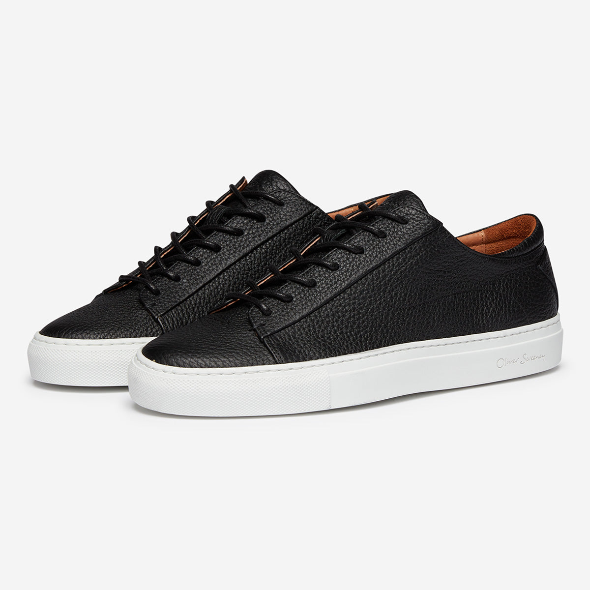 Osimo Black Leather Trainers | Oliver Sweeney