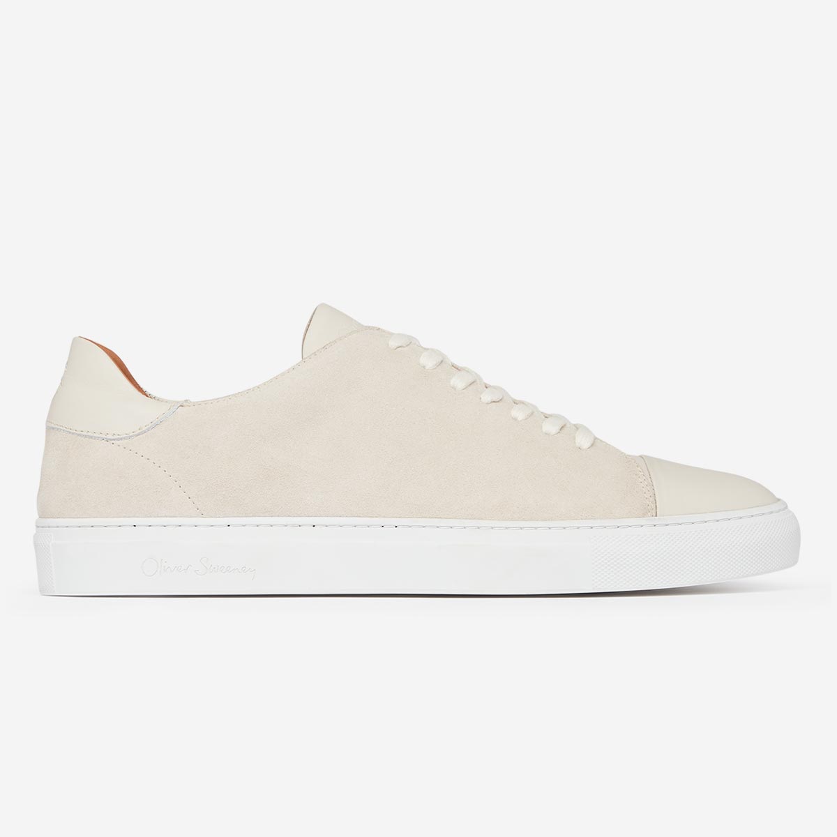 Ossos Off White | Men's Leather/Suede Cupsole Trainer | Oliver Sweeney