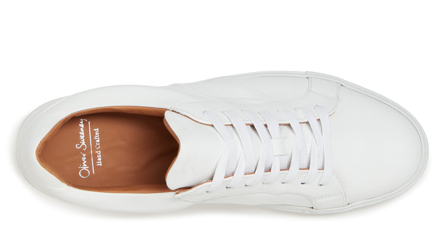 Quintos White | Leather Cupsole Trainers | Men's Trainers | Oliver Sweeney