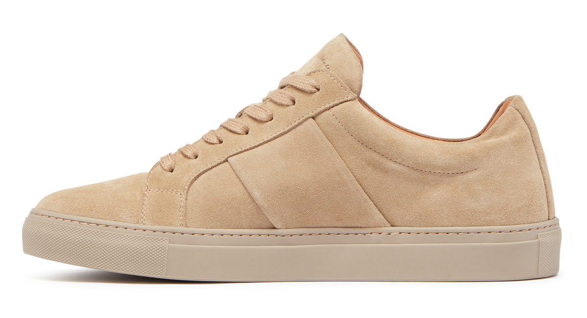 Quintos Sand | Suede Cupsole Trainer | Men's Trainers | Oliver Sweeney