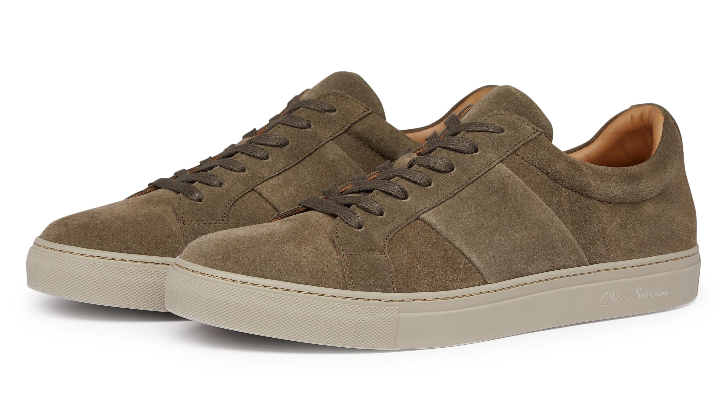 Quintos Mushroom | Suede Cupsole Trainers | Men's Trainers | Oliver Sweeney